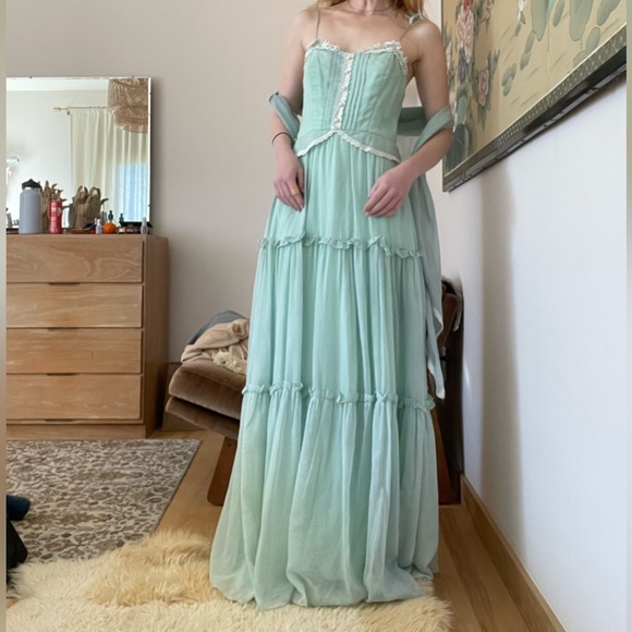 Vintage Blue Drews with Lacing w/ Shall - Picture 2 of 12